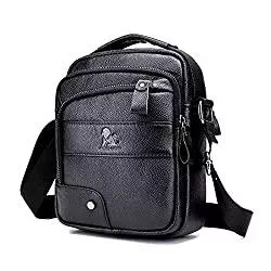 Freowine Taschen & Rucksäcke Casual Leder Umhängetasche Männer Mode Crossbody Tasche Geschäft Arbeit Studie Multifunktionale Tasche Kleinen Rucksack Reisetasche
