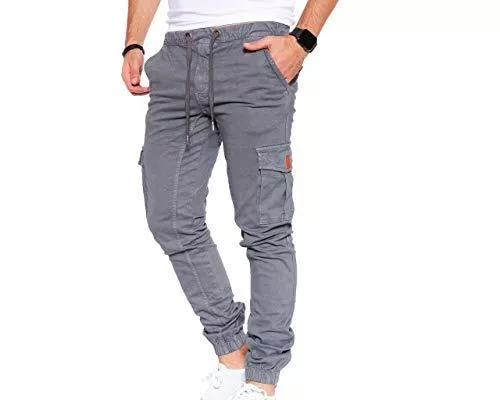 Styleko Hosen Styleko Herren Hosen Cargohose Herren Casual Slim Fit Cargohose aus Baumwolle Outdoorhose männer Chino Hose Freizeithose Jogging treckking Hose Sporthose|6 Taschen 8002