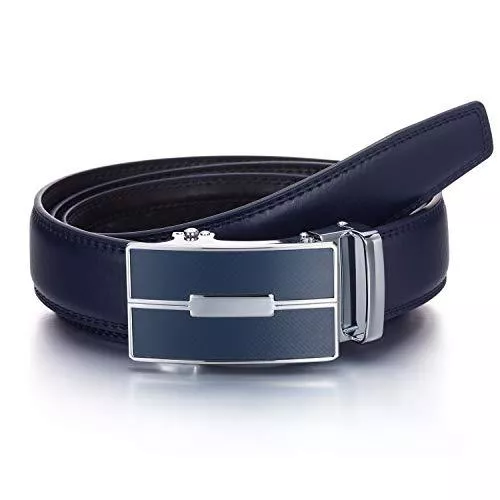 YEHMAN Gürtel YEHMAN Herren Ratsche Automatik Leder Gürtel ohne Löcher mit Automatikschließe 3 cm Breite verstellbare grösse für Männer.