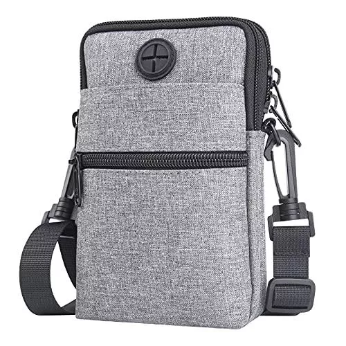 flintronic Taschen & Rucksäcke flintronic Handy-Umhängetasche, Umhängetasche, 3-lagige Messenger-Schulter-Mini-Handtasche, Wasserdichte Handytasche, Schlüsselbund, Fitness-Schutzhülle Reisepass-Tasche für Outdoor-Lauf Lauf