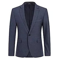 Allthemen Blazer Allthemen Herren Karierte Sakko EIN Knopf Slim Fit Blazer Männer Business Anzugjacke