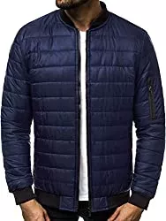OZONEE Jacken OZONEE Herren Übergangsjacke Jacke Übergang Jacken Herbst Bomberjacke Stehkragen Kapuze Steppjacke Kapuzenjacke Leichte Outdoor Puffer Jacket Gepolstert JS/MY02