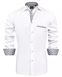 J.Ver Hemden J.Ver Herren Hemd Regular Fit Langarm Herrenhemden Freizeithemd Regular Businesshemd elastiscer Musterhemd
