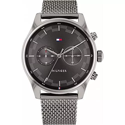 Tommy Hilfiger Uhren Tommy Hilfiger Mens Multi Zifferblatt Quartz Uhr mit Edelstahl Armband 1710421