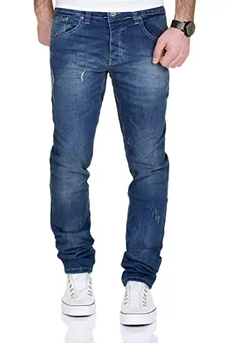 MERISH Jeans MERISH Jeans Herren Slim Fit Stretch Jeanshose Designer Hose Denim 9148-2100