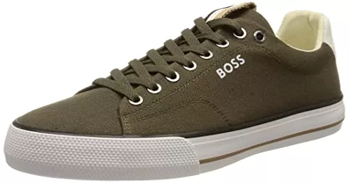 BOSS Sneaker & Sportschuhe BOSS Herren Aiden Tenn Sneakers aus Baumwoll-Canvas mit charakteristischem Streifen-Besatz Größe