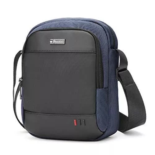 BAIGIO Taschen & Rucksäcke BAIGIO Umhängetasche Herren Klein für Tablet/iPad Mini bis 8 Zoll, Reise Schultertasche Herrentasche mit Viele Fach für Sport, Reisen, Arbeit- Blau