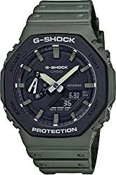 Casio Uhren Casio Herren Analog – Digital Quarz Uhr mit Harz Armband GA-2110SU-3AER