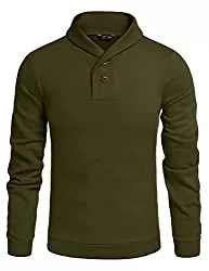 COOFANDY Pullover & Strickmode COOFANDY Herrenmode Schalkragen Pullover Casual Langarm Strickpullover