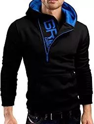 Grin&amp;Bear Kapuzenpullover Grin&amp;Bear Slim fit Halfzip Jacke Kapuze Hoodie Sweatshirt Kapuzenpullover