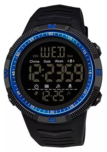 findtime Uhren Herren Militär Uhr Digital Sportuhr Stoppuhr 5 ATM Wasserdicht Tactical Watch Wecker Kalender Armbanduhr Countdown Datum Uhren Männer Outdoo