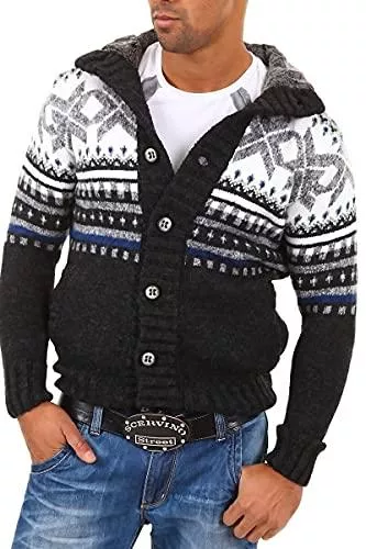 behype. Strickjacken behype. Herren Strick-Jacke Pullover im Norweger Look 40-0711