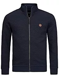 Indicode Jacken Indicode Herren Bermie Sweatjacke mit Stehkragen | Cardigan Herrenjacke Sweater Männer