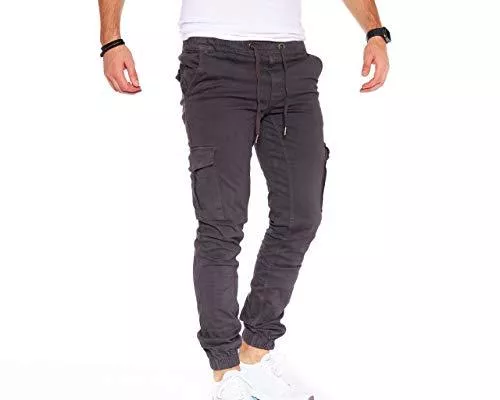 Styleko Hosen Styleko Herren Hosen Cargohose Herren Casual Slim Fit Cargohose aus Baumwolle Outdoorhose männer Chino Hose Freizeithose Jogging treckking Hose Sporthose|6 Taschen 8002