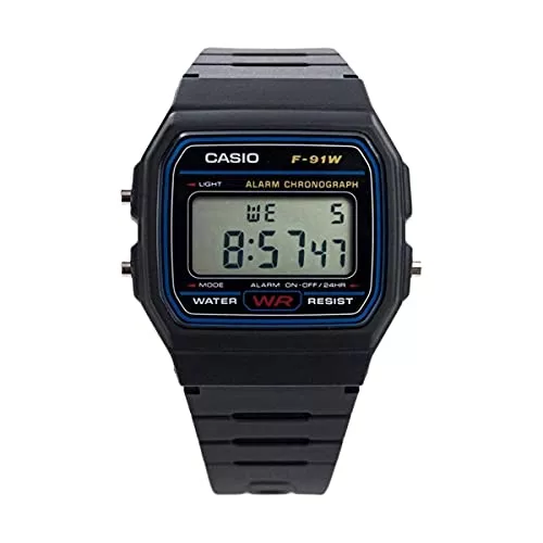 Casio Uhren Casio Digital F-91W-1YEG, Schwarz