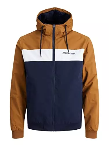 JACK &amp; JONES Jacken JACK &amp; JONES Herren Jjerush Blocking Hood Bomber Noos Jacke