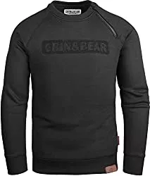 Grin&amp;Bear Pullover & Strickmode Grin&amp;Bear Herren Crew Neck Kapuzenpullover Kapuzenjacke Hoodie mit Design Rubber