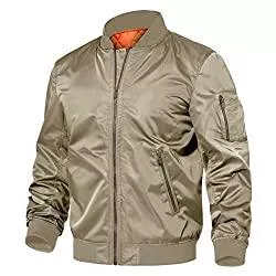 TACVASEN Jacken TACVASEN Herren Übergangsjacke Bomberjacke College Jacke Fliegerjacke Basic Freizeitjacke mit Reißverschlusstaschen