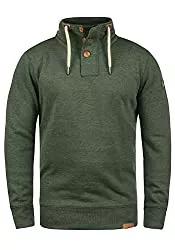 !Solid Pullover & Strickmode !Solid SDTripTroyer Herren Sweatshirt Pullover Troyer Pulli mit Stehkragen und Knopfverschluss
