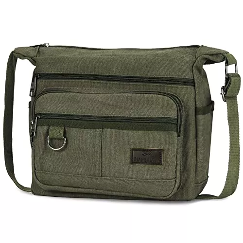 OVAKIA Taschen & Rucksäcke OVAKIA Umhängetasche, Kuriertasche für Herren, leichte Schultertasche, Retro-Mehrfachtaschen, Unisex-Mehrzweck-Segeltuch, Herren-Tasche für Arbeit, Schule, Reisen und den täglichen Gebrauch