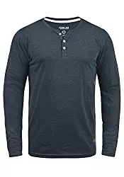 !Solid Langarmshirts !Solid SDVolko Herren Longsleeve Langarmshirt Shirt mit Grandad-Ausschnitt