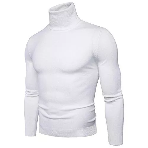 CELANDA Pullover & Strickmode CELANDA Herren Strickpullover Stehkragen Turtleneck Sweater Slim Fit Rollkragen Pullover Warme Strickpullover