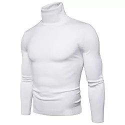 CELANDA Pullover & Strickmode CELANDA Herren Strickpullover Stehkragen Turtleneck Sweater Slim Fit Rollkragen Pullover Warme Strickpullover