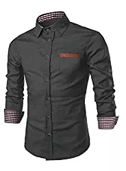 Meilicloth Hemden Meilicloth Jeanshemd Herren Hemd Business Casual Langarmhemd Cowboy Western Freizeithemd