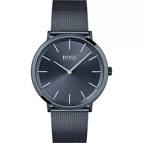 BOSS Uhren BOSS Herren Analog Quarz Armbanduhr Skyliner mit Mesh Edelstahlarmband