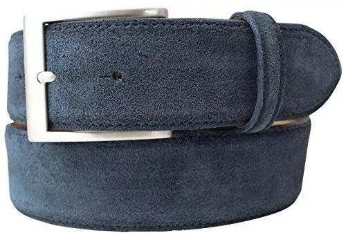 Brazil Lederwaren Gürtel Gürtel aus Veloursleder 4 cm | Velour-Ledergürtel für Damen Herren 40mm | Wildleder-Gürtel 4cm