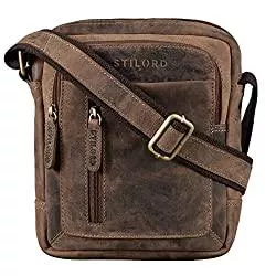 STILORD Taschen & Rucksäcke STILORD Jamie Herren Ledertasche Umhängetasche klein Vintage Messenger Bag Herrenhandtasche für 9.7 Zoll iPad Moderne Leder Schultertasche für Männer