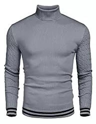 JINIDU Pullover & Strickmode JINIDU Herren Rollkragenpullover Langarm Strick Slim Fit Pullover Tops