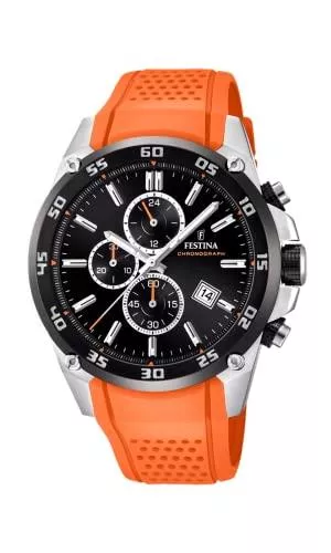 Festina Uhren Festina Unisex Erwachsene Chronograph Quarz Uhr mit Leder Armband