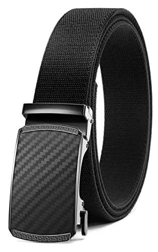 CHAOREN Gürtel CHAOREN Elastischer Gürtel Herren, Stretchgürtel Ratsche Automatikschließe für Herren Golf Nylon Freizeitgürtel Breite 35mm, Größe Angepasst