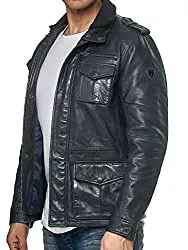 Tazzio Jacken Tazzio Herren Jacke Lederjacke Leder Mantel Trenchcoat
