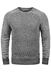 Blend Pullover & Strickmode Blend BHGandolf Herren Strickpullover Feinstrick Pullover mit Rundhalsausschnitt