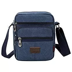 JUNYY Taschen & Rucksäcke JUNYY Lässige Kleine Segeltuch-Umhängetasche, Tragbar, Vintage-Herren, Quadratische Taschen, Handy, Einzelne Umhängetaschen