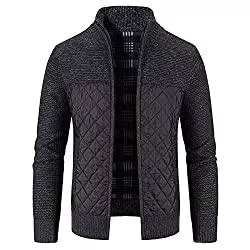 Briskorry Jacken Briskorry Herren Jacke übergangsjacke,Winter Wasserdicht Warme Daunenjacken Leicht Gefüttert Steppjacke Atmungsaktiv Wintermantel mit Stehkragen Zip Outdoor Winterjacke