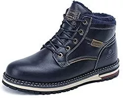 ASTERO Stiefel ASTERO Winterschuhe Herren Winterstiefel Gefüttert Warme Stiefeletten Rutschfeste Boots Wanderschuhe Draussen Trekking Schneestiefel Gr.41-46