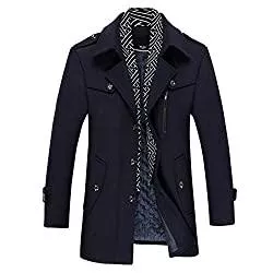 Allthemen Mäntel Allthemen Wintermantel Herren Slim Fit Kurzmantel Herren Wolle Warm Mantel Wollmantel Mantel Winter