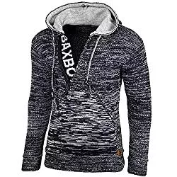 Baxboy Kapuzenpullover Kapuzenjacke Herren Winter Top Kapuzenpullover Reißverschluss Pulli Sweatshirt Jacke BB-277 Neu