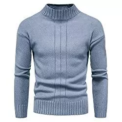 CELANDA Pullover & Strickmode CELANDA Herren Strickpullover Warme Winter Rollkragenpullover Freizeit Slim Fit Basic Sweatshirt Kuschelige Baumwolle Longsleeve Pullover Solid für Männer Sweatshirt