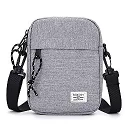 MILESTEM Taschen & Rucksäcke Handy Umhängetasche Klein Herren, Herrentasche zum Umhängen Klein, Wasserdichte Reißverschluss Handy Schultertasche Holster Herren Handytasche mit Schulterriemen Handy Brieftasche Geldbörse Handtasche