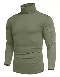COOFANDY Pullover & Strickmode COOFANDY Herren Longsleeve Rollkragenpullover Regular Fit Langarmshirts Rollkragen Pullover Baumwolle Sweatshirt Unterzieh Elastisch Einfarbig