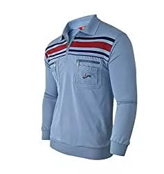 Soltice Langarmshirts Soltice Herren Langarm Poloshirt mit Kariert, Gestreiftem Kragen, Polohemd, Blousonshirt aus Baumwoll-Mix (M bis 3XL)