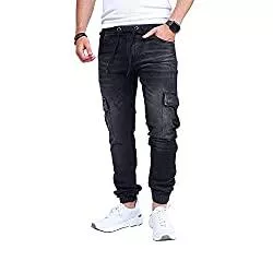 Styleko Jeans Styleko Herren Cargo Jeans Hose Herren Jeans Hose für Männer Jungen Regular Slim fit Denim Destroyed Jogger Freizeithose Casual Jeans Pants Jeans Herren Stretch| 7 Tasc 8004