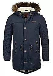 Indicode Jacken Indicode IDPulsoor Herren Winterjacke Parka Mantel gefüttert mit Teddy-Futter und Fellkapuze