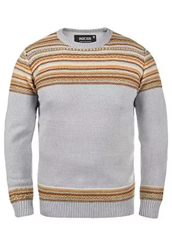 Indicode Pullover & Strickmode Indicode IDLurdes Herren Strickpullover Grobstrick Pullover mit Rundhalskragen