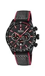 Festina Uhren Festina Herren Chronograph Quarz Uhr mit Leder Armband F20359/4