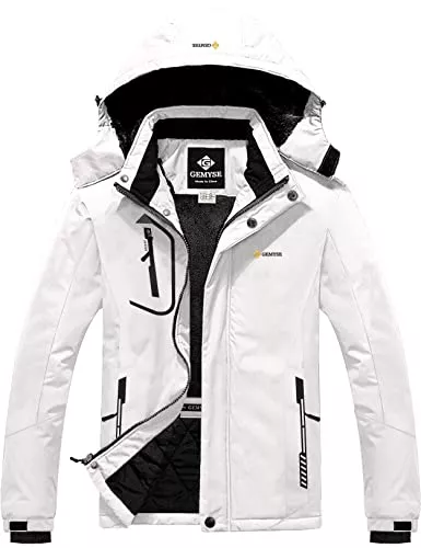 GEMYSE Jacken GEMYSE wasserdichte Skijacke für Herren Winddichte Fleece Outdoor-Winterjacke mit Kapuze